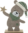 Stoffaufsteller Bär, natur-mint Dekorieren & Einrichten