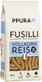 Nudeln, Fusilli aus Vollkornreis, glutenfrei PPURA