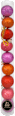 Kunststoffkugeln in Röhre, beglittert orange-pink-rot-lila (4 cm) Dekorieren & Einrichten