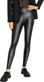 Leggings in glänzender Leder-Optik schwarz Gr. 38/40 Fascino