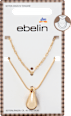 Halsketten mit Tropfenanhänger, Gold-Optik ebelin
