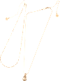 Halsketten mit Tropfenanhänger, Gold-Optik ebelin