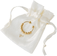 Anxiety-Ring mit Perlen wasserfest, Gold-Optik ebelin