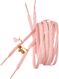 Schnürsenkel mit Charms, Dackel & Herz, rosa ebelin