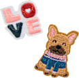 Bügel-Patches Hund & LOVE ebelin