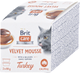 Krmivo pre mačky v miske care Velvet Mousse morka Brit