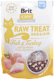 Pochúťka pre mačky care Raw Treat Hair&Skin Brit