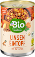 Eintopf, Linsen mit Kartoffeln dmBio
