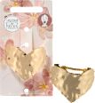 Patentspange Herz, Gold-Optik LANGHAARMÄDCHEN