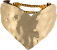 Patentspange Herz, Gold-Optik LANGHAARMÄDCHEN