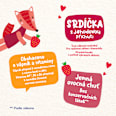 křupky Srdíčka s příchutí jahoda Sunar