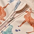 Schlafsack mit Beinen 3 TOG mit Tier-Muster, beige, 100 cm ALANA