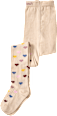 Strumpfhose mit Ripp-Struktur & Herz-Muster, beige, Gr. 98/104 ALANA