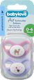 Schnuller Air Silikon anatomisch, rosa/lila,  Gr. 1, 0-6 Monate babylove