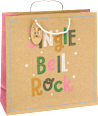 Geschenktasche Santa Baby, Jingle Bell Rock & Let iT Snow, maxi quadratisch NK Profissimo