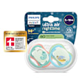 Schnuller ultra air nighttime Silikon, grün/blau, 6-18 Monate PHILIPS AVENT