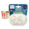Schnuller ultra air nighttime Silikon, gelb/lila, 0-6 Monate PHILIPS AVENT