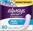 discreet Einlagen bei Blasenschwäche Long Monatspack always
