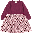 Strickkleid mit Flanell & Karo-Muster, rot, Gr. 98
 ALANA