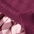 Strickkleid mit Flanell & Karo-Muster, rot, Gr. 110
 ALANA