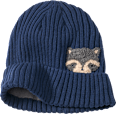 Strickmütze mit Waschbär-Motiv, blau, Gr. 52/53 ALANA