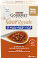 Katzensnack Soup Royale mit Lachs, Kabeljau und Scholle (6 x 45g) Purina Gourmet