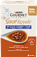 Katzensnack Soup Royale mit Lachs, Kabeljau und Scholle (6 x 45g) Purina Gourmet