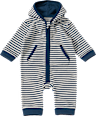 Overall mit Kapuze & Ringel-Muster, blau & weiß, Gr. 62 ALANA