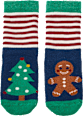 Stoppersocken mit Weihnachts-Muster, blau, Gr. 25/26 ALANA