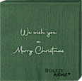 Servietten „We wish you....“, dunkelgrün (33x33 cm) BOLTZE