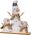 Filzaufsteller Schneemann, natur-grau Dekorieren & Einrichten