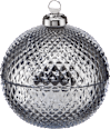 Glasdose Kugelform, blau-silber (12 cm) Dekorieren & Einrichten