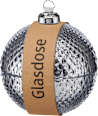 Glasdose Kugelform, blau-silber (12 cm) Dekorieren & Einrichten