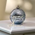 Glasdose Kugelform, blau-silber (12 cm) Dekorieren & Einrichten
