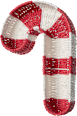 Korb Zuckerstangenform, rot-weiß (41x25 cm) Dekorieren & Einrichten