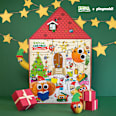 Adventkalender Wichtelhaus mit Bio-Kindersnacks + Playmobil Freche Freunde