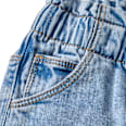 Jeans mit Paperbag-Bund, Muschelsaum & weitem Schnitt, blau, Gr. 116 ALANA