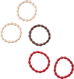 Haargummis Bubble-Optik, braun/rot/creme ebelin