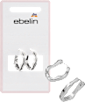 Creolen organische Form, Silber-Optik ebelin