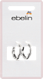 Creolen organische Form, Silber-Optik ebelin