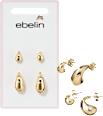 Ohrstecker Tropfenform, Gold-Optik ebelin