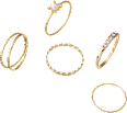 Ringe, Gold-Optik ebelin