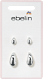 Ohrstecker Tropfenform, Silber-Optik ebelin