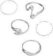 Ringe Silber-Optik ebelin