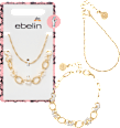Armbänder mit Blumen & Perlen, Gold-Optik ebelin