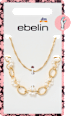 Armbänder mit Blumen & Perlen, Gold-Optik ebelin