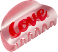 Haarklammer love, rosa
 ebelin