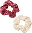 Scrunchies Samt, beige, rosa ebelin