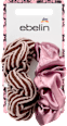 Scrunchies Satin lila & gestreift/braun ebelin