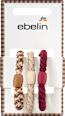 Haargummis geflochten, braun/rot/beige ebelin